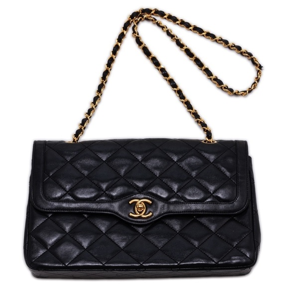 Chanel Matelasse Double Flap Chain Lambskin Black - Picture 6 of 9